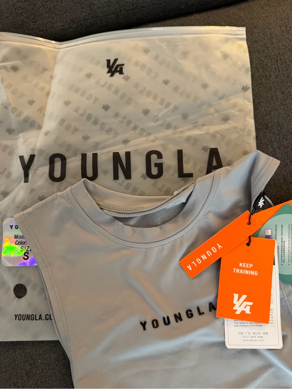YoungLA Kids Light Gray Sleeveless Training Tank